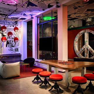 Peace Room with interactive games at Hotel Zeppelin